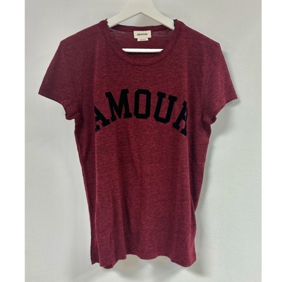 Zadig & Voltaire Walk Flock Amour T- Shirt. - Picture 2 of 5